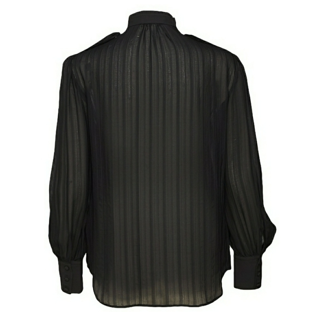 🆕️Polo Ralph Lauren Jacquard Stripe Silk Blouse - Picture 5 of 7